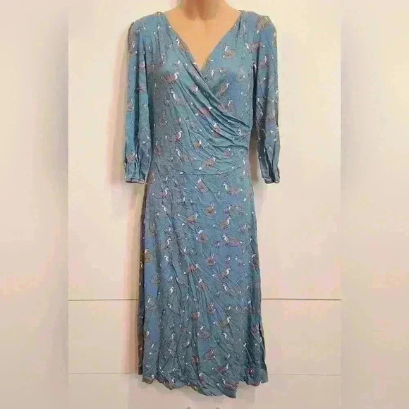 Blue Platypus Women's Blue Bamboo Fox Dress Size Small - Picture 1 of 7